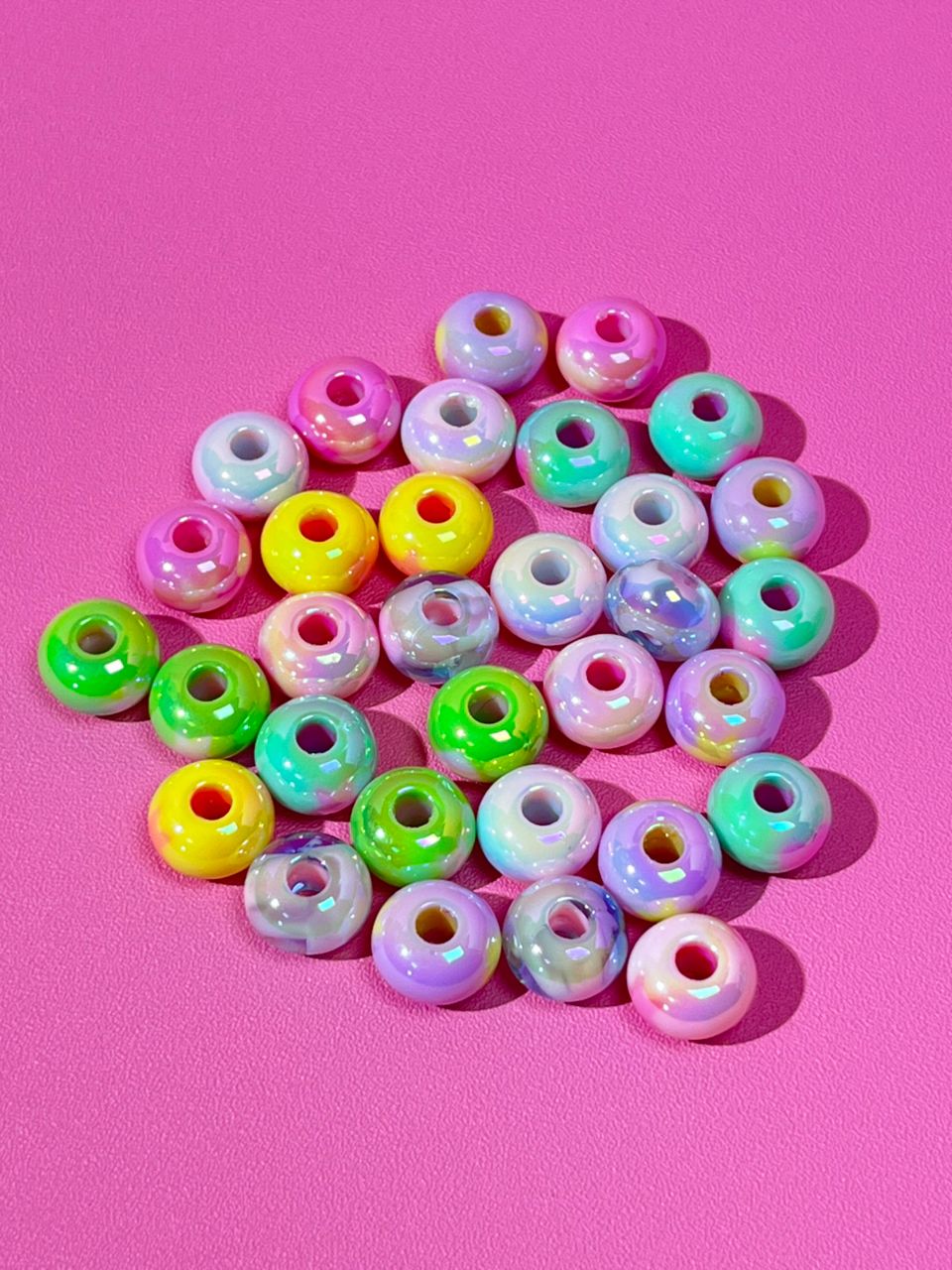 【A04】💝Dopamine-colored wheel beads （13mm*4mm）