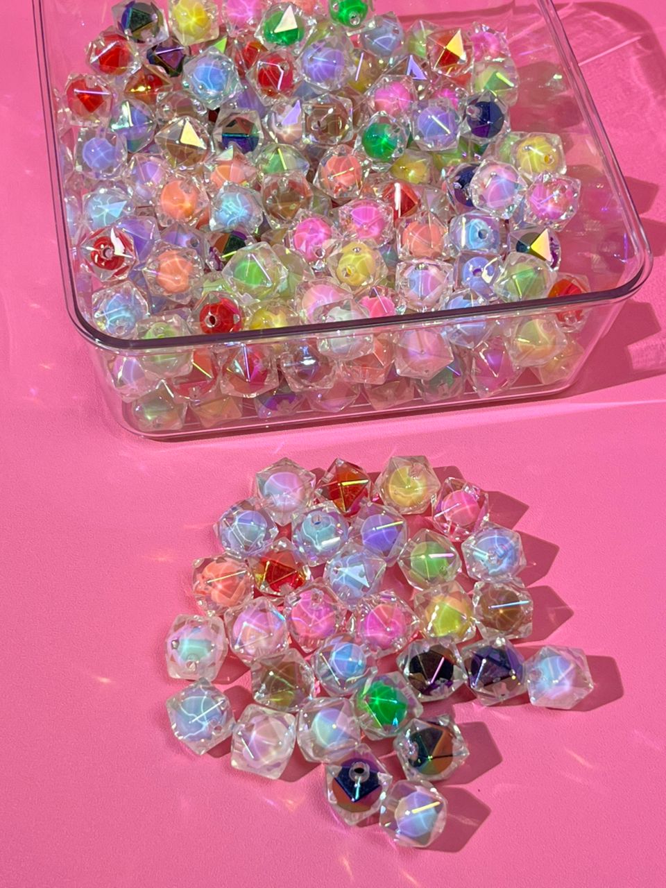【B05】💝Square faceted beads （16mm）