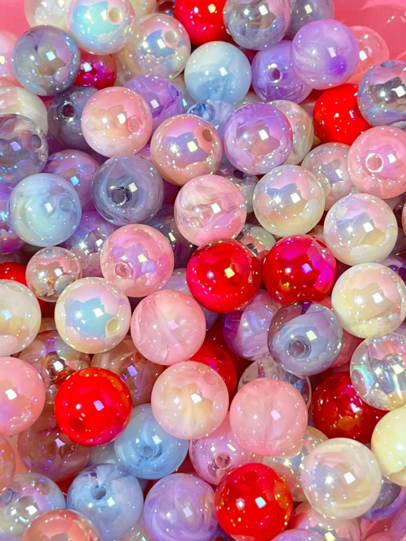 【G02】💝Starry Night Pearl Glowing Round Bead（16mm）