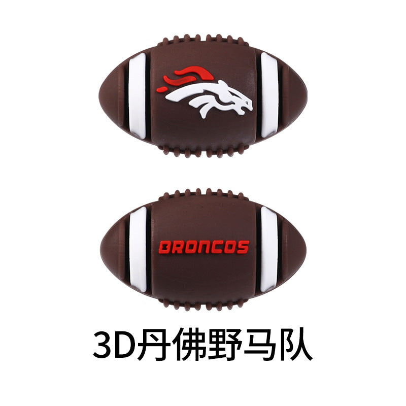 NFL Football 3D Silicone Beads – DIY Silicone Jewelry, Resin-Style Beads, Beading Accessories, American Football Loose Beads