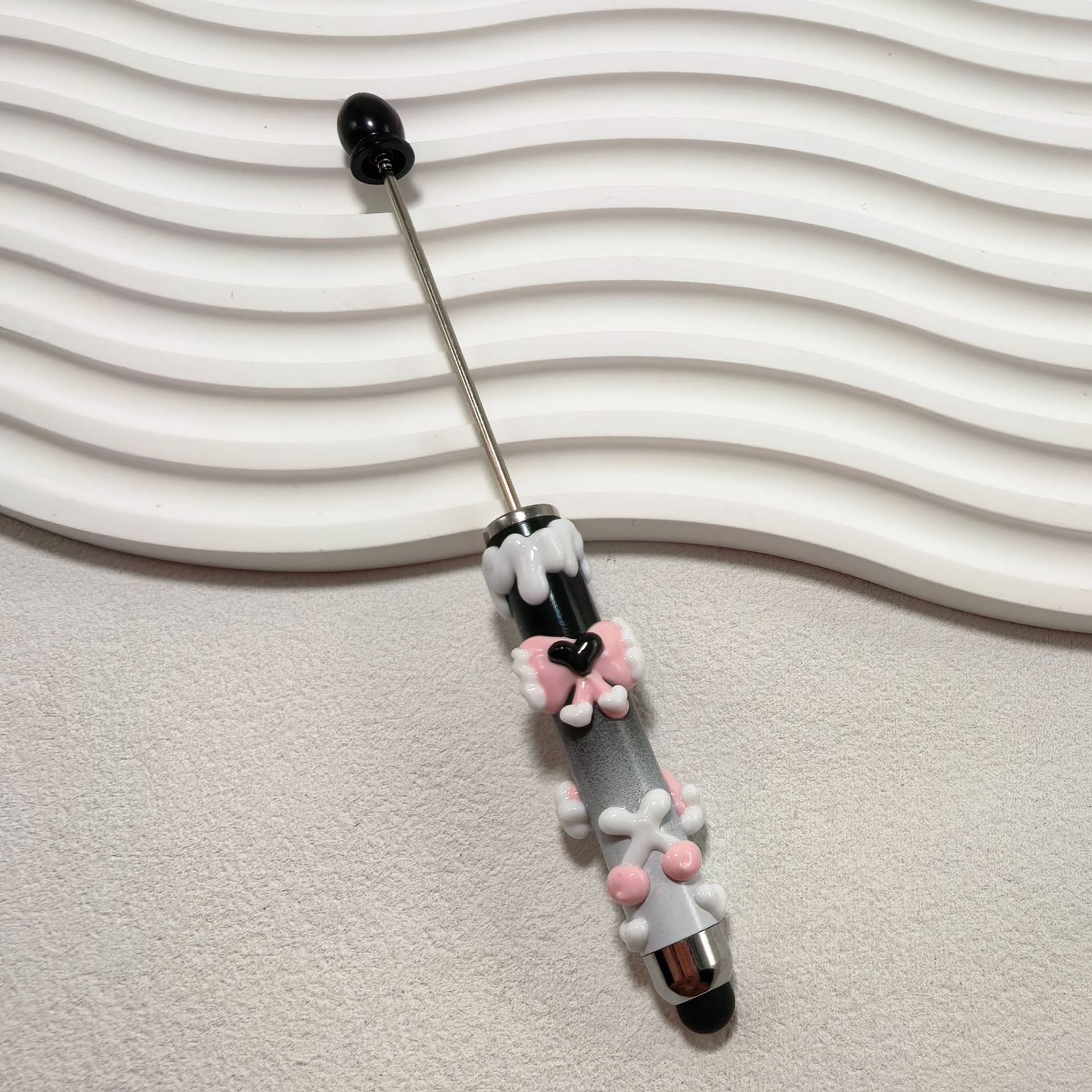 Bestselling Trendy Toy: Handmade DIY "Cute-Bit" Pen — Purely Handcrafted, Cream-Style, Hand-Painted, and Beaded Pen Barrel