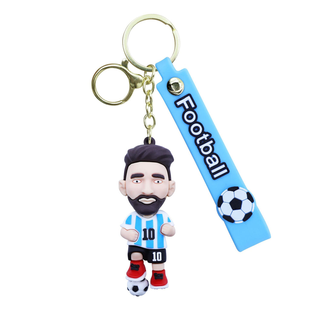 USA, Canada, & Mexico Star Player Keychain — Soft PVC Material Bag & Key Chain Charm — Cartoon-Style Hanging Ornament & Small Gift
