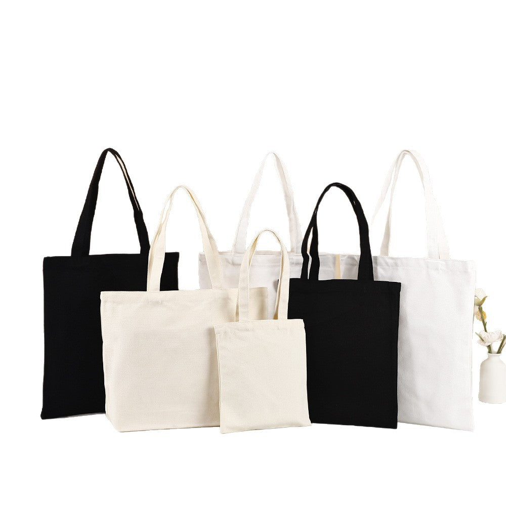 White canvas bag, high-end DIY canvas tote bag, shopping bag, blank canvas bag, customizable logo.