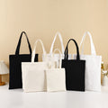 White canvas bag, high-end DIY canvas tote bag, shopping bag, blank canvas bag, customizable logo.