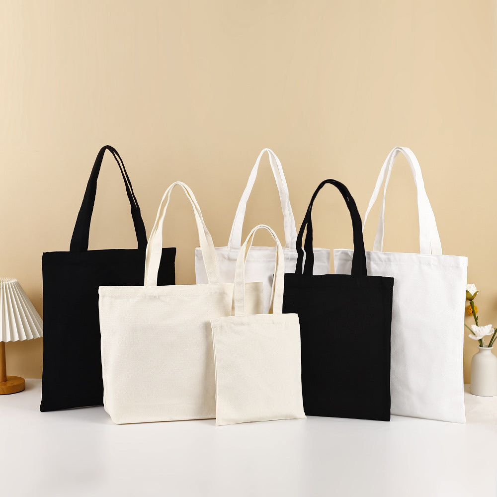 White canvas bag, high-end DIY canvas tote bag, shopping bag, blank canvas bag, customizable logo.