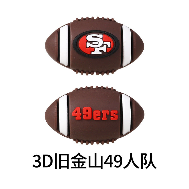 NFL Football 3D Silicone Beads – DIY Silicone Jewelry, Resin-Style Beads, Beading Accessories, American Football Loose Beads