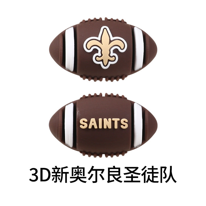 NFL Football 3D Silicone Beads – DIY Silicone Jewelry, Resin-Style Beads, Beading Accessories, American Football Loose Beads