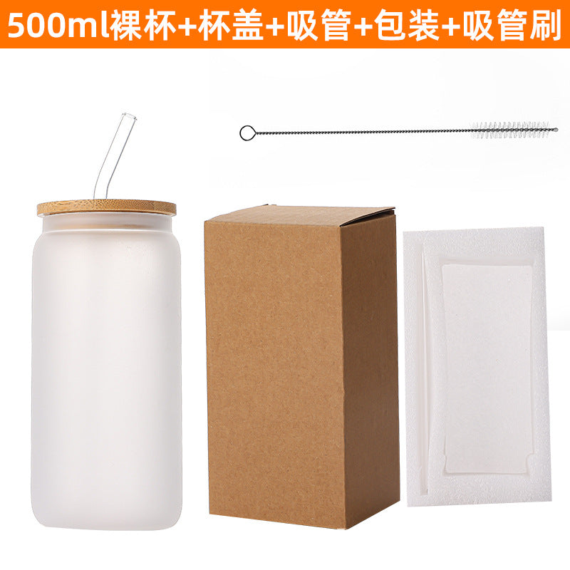 Customized large-capacity Coca-Cola cup, trendy glass cup for home and office use, with straw, high-value beverage and coffee.