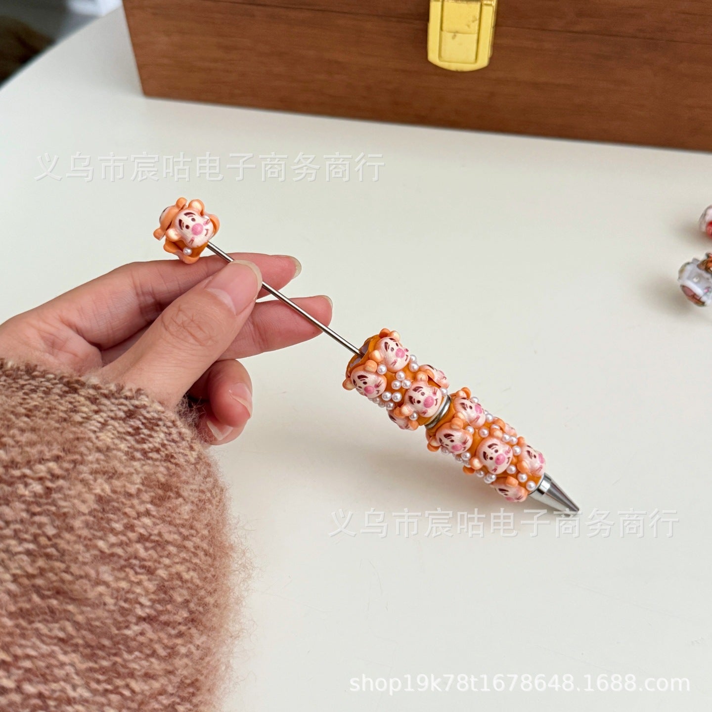 Wholesale Cartoon-Themed DIY Beaded Pens — Intricately Handcrafted, Fully Rhinestone-Embellished Ballpoint Pens