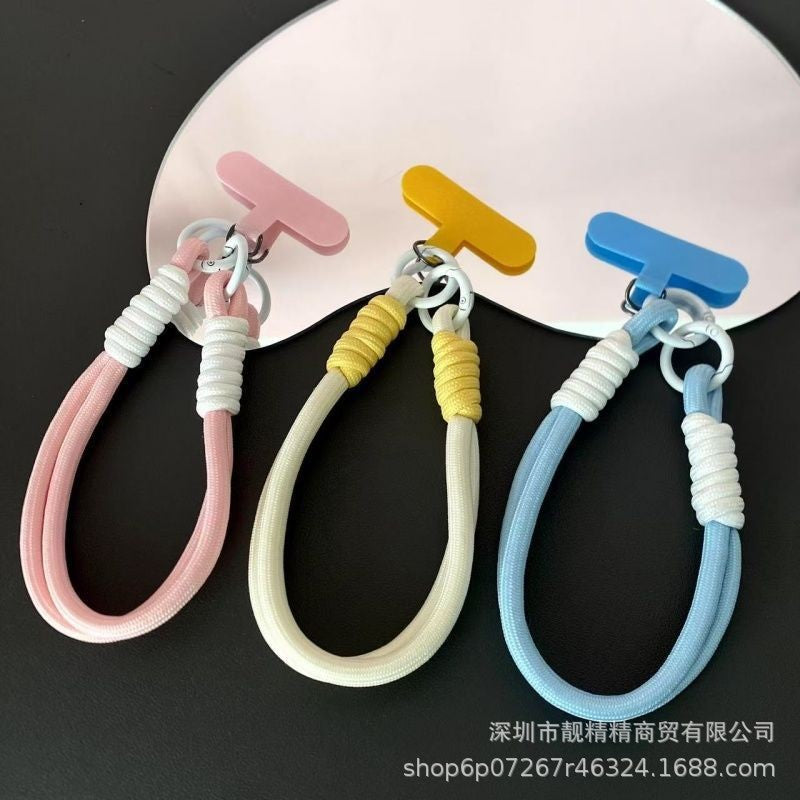 Keychain, color-blocked phone case, lanyard, camera bag charm, phone chain, anti-theft lanyard, neck strap