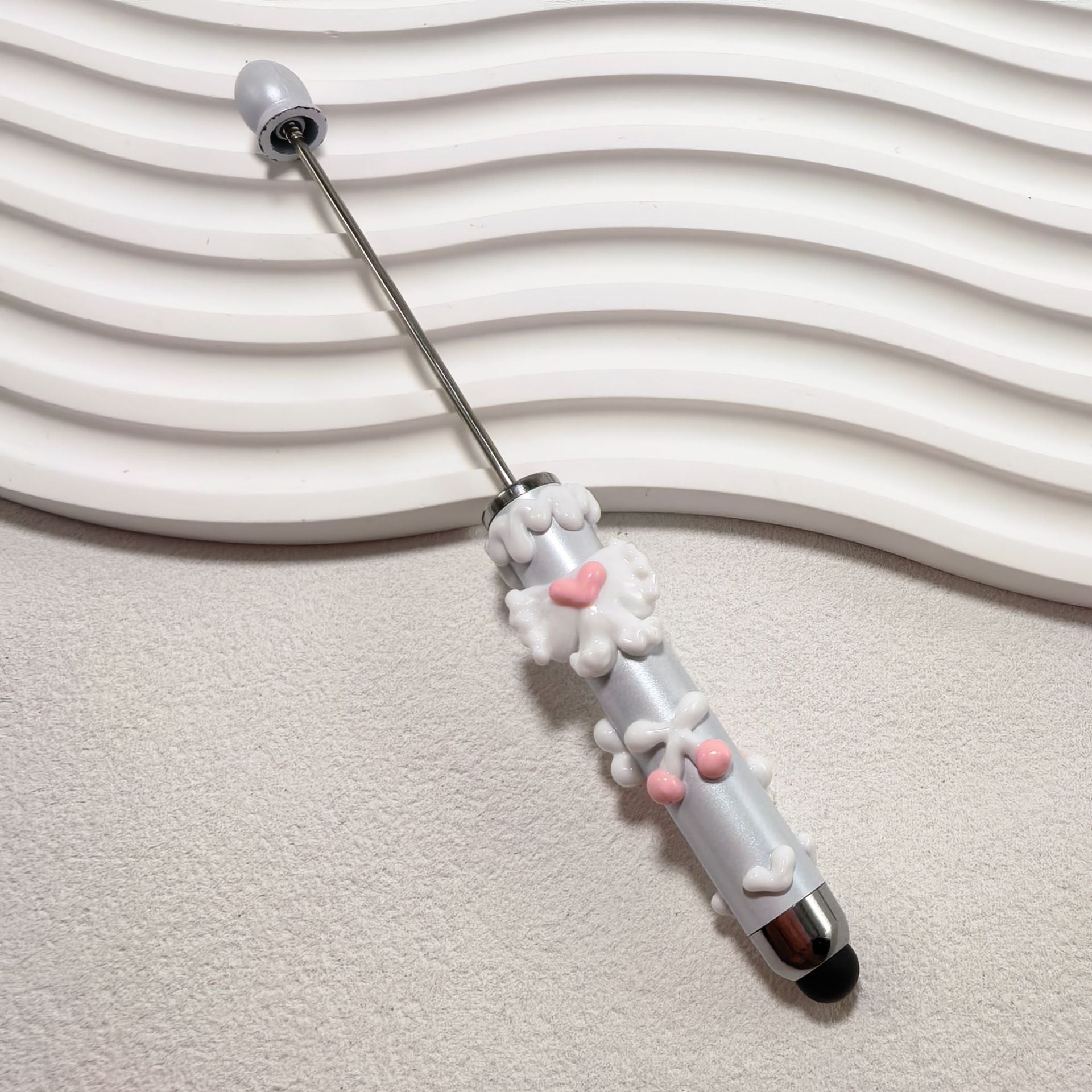 Bestselling Trendy Toy: Handmade DIY "Cute-Bit" Pen — Purely Handcrafted, Cream-Style, Hand-Painted, and Beaded Pen Barrel