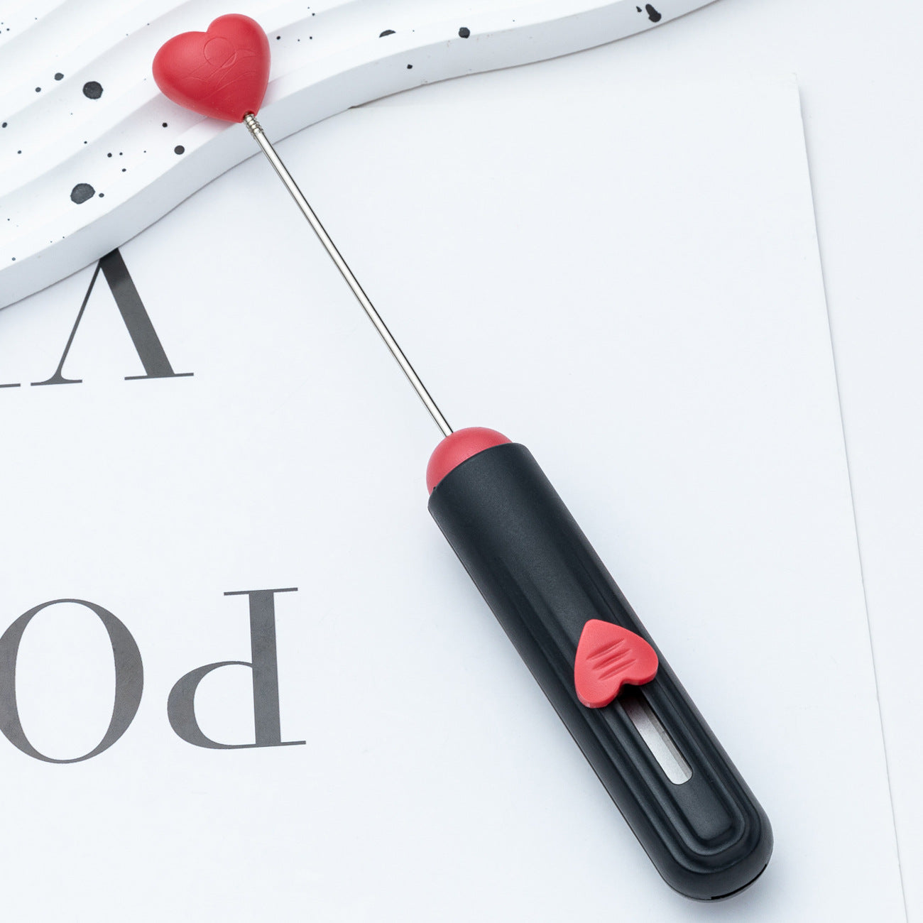 New DIY Beaded Utility Knife — Portable Package Opener, Paper Cutter, and Craft Knife — Cute Heart-Shaped Design (Ideal for Students & Office Use)
