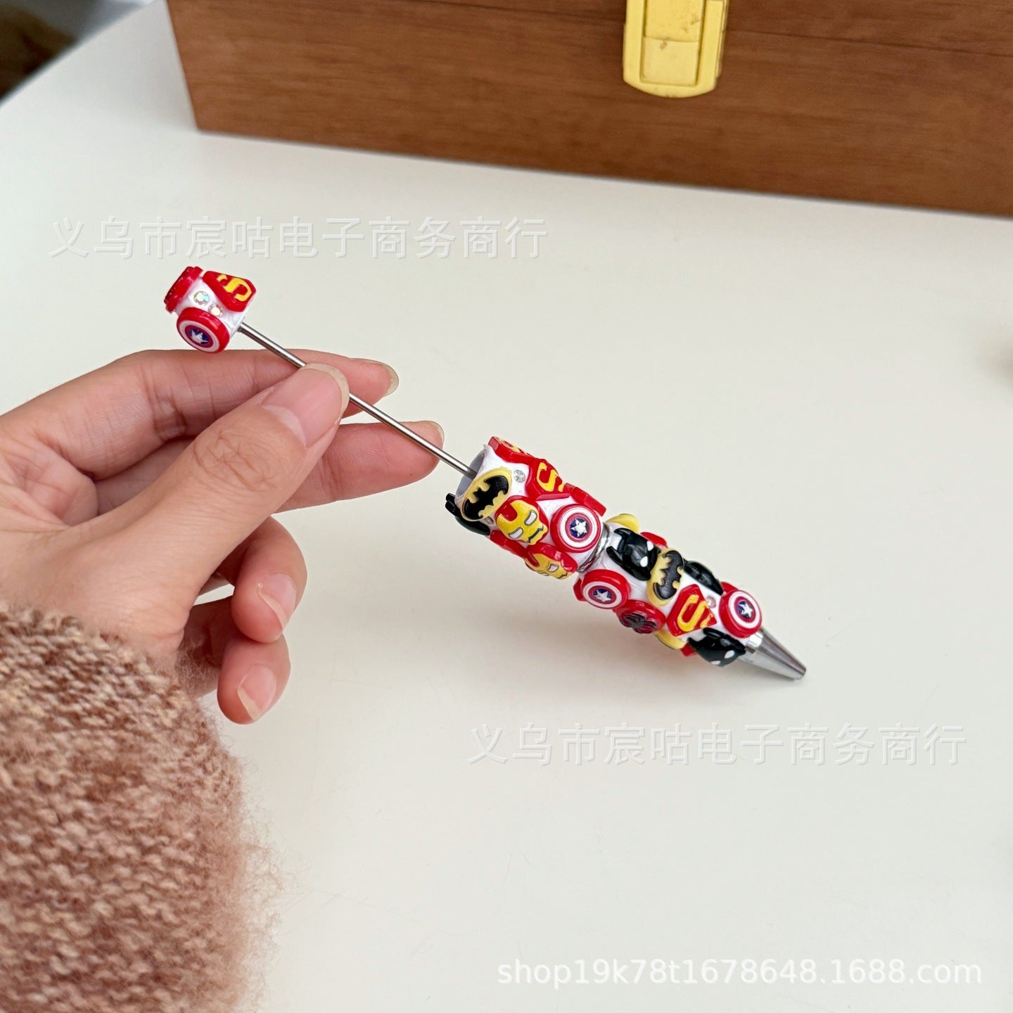 Wholesale Cartoon-Themed DIY Beaded Pens — Intricately Handcrafted, Fully Rhinestone-Embellished Ballpoint Pens
