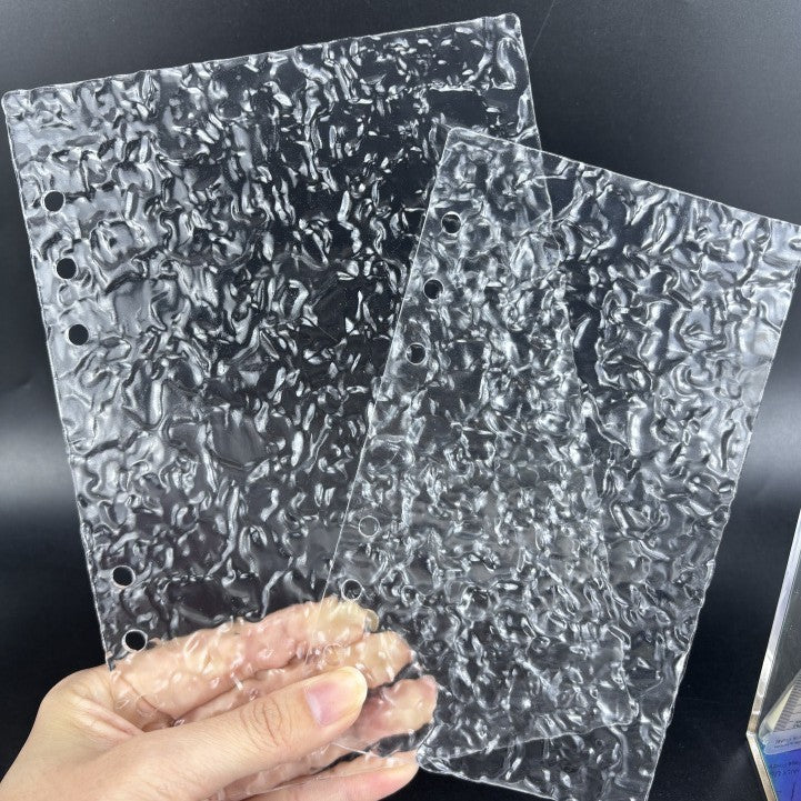 A6 Transparent Acrylic Loose-Leaf Notebook Cover — Student Planner, Notebook, and Coil Binder Refill