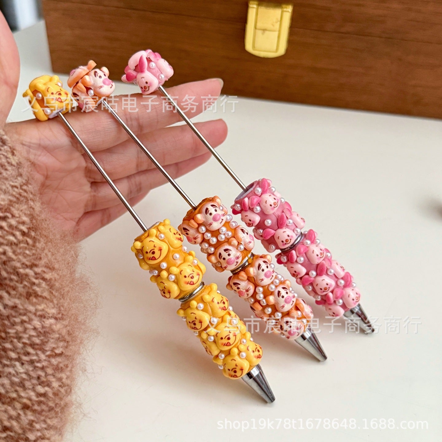 Wholesale Cartoon-Themed DIY Beaded Pens — Intricately Handcrafted, Fully Rhinestone-Embellished Ballpoint Pens