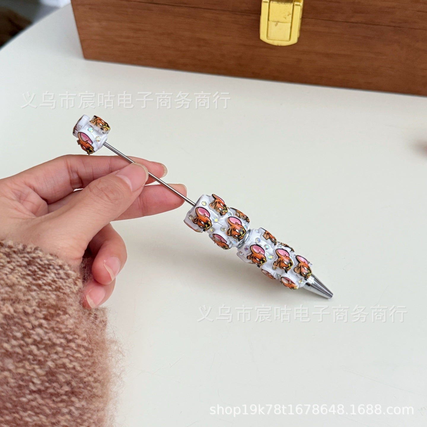 Wholesale Cartoon-Themed DIY Beaded Pens — Intricately Handcrafted, Fully Rhinestone-Embellished Ballpoint Pens