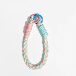 Dopamine-enhanced colored braided three-strand cable short rope, suitable for mobile phones, water bottles, and keychains.