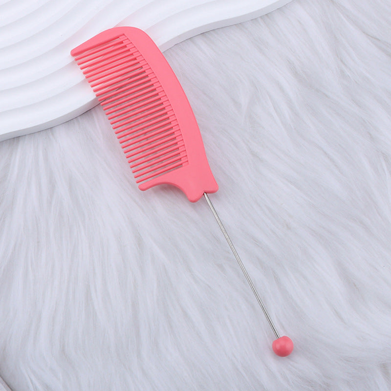 Wholesale Simple Plastic Hair Combs & Tail Combs — Fine-toothed Teasing Combs & Styling Tools — Creative Multi-color Detangling & Curling Combs