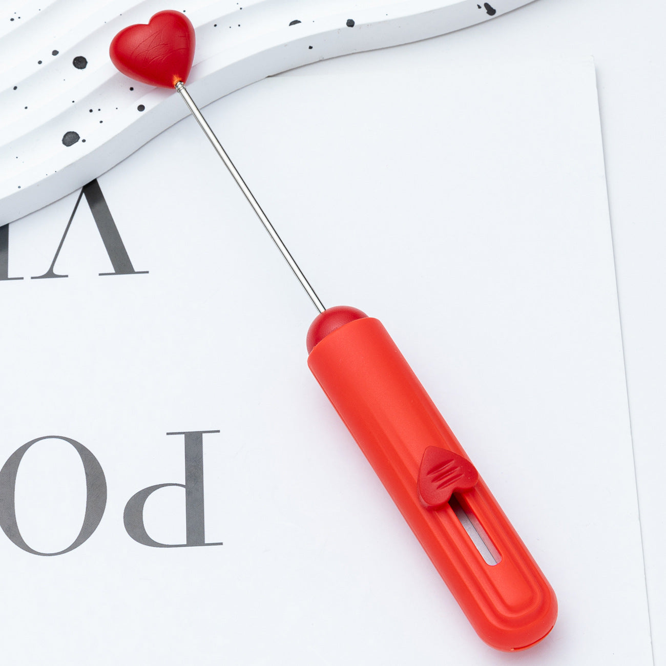 New DIY Beaded Utility Knife — Portable Package Opener, Paper Cutter, and Craft Knife — Cute Heart-Shaped Design (Ideal for Students & Office Use)