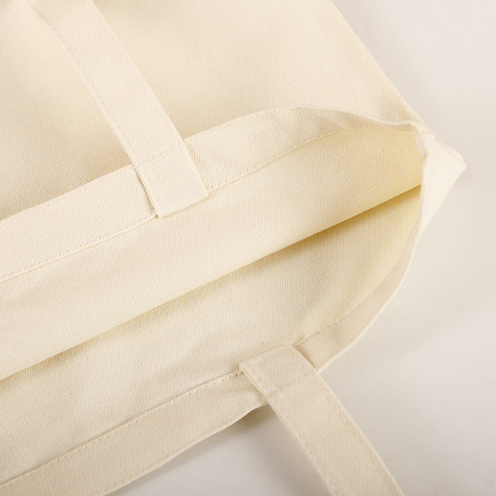 White canvas bag, high-end DIY canvas tote bag, shopping bag, blank canvas bag, customizable logo.