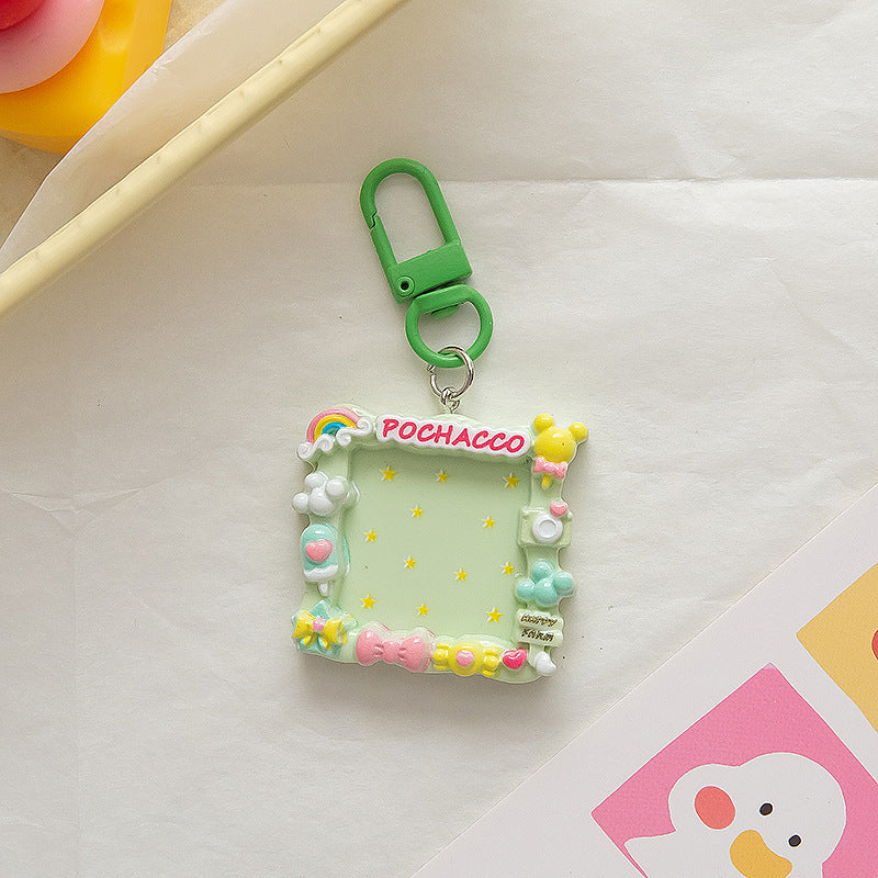 New Cartoon Creative Photo Frame Keychain DIY Bag Pendant Decoration Student Backpack Ornament