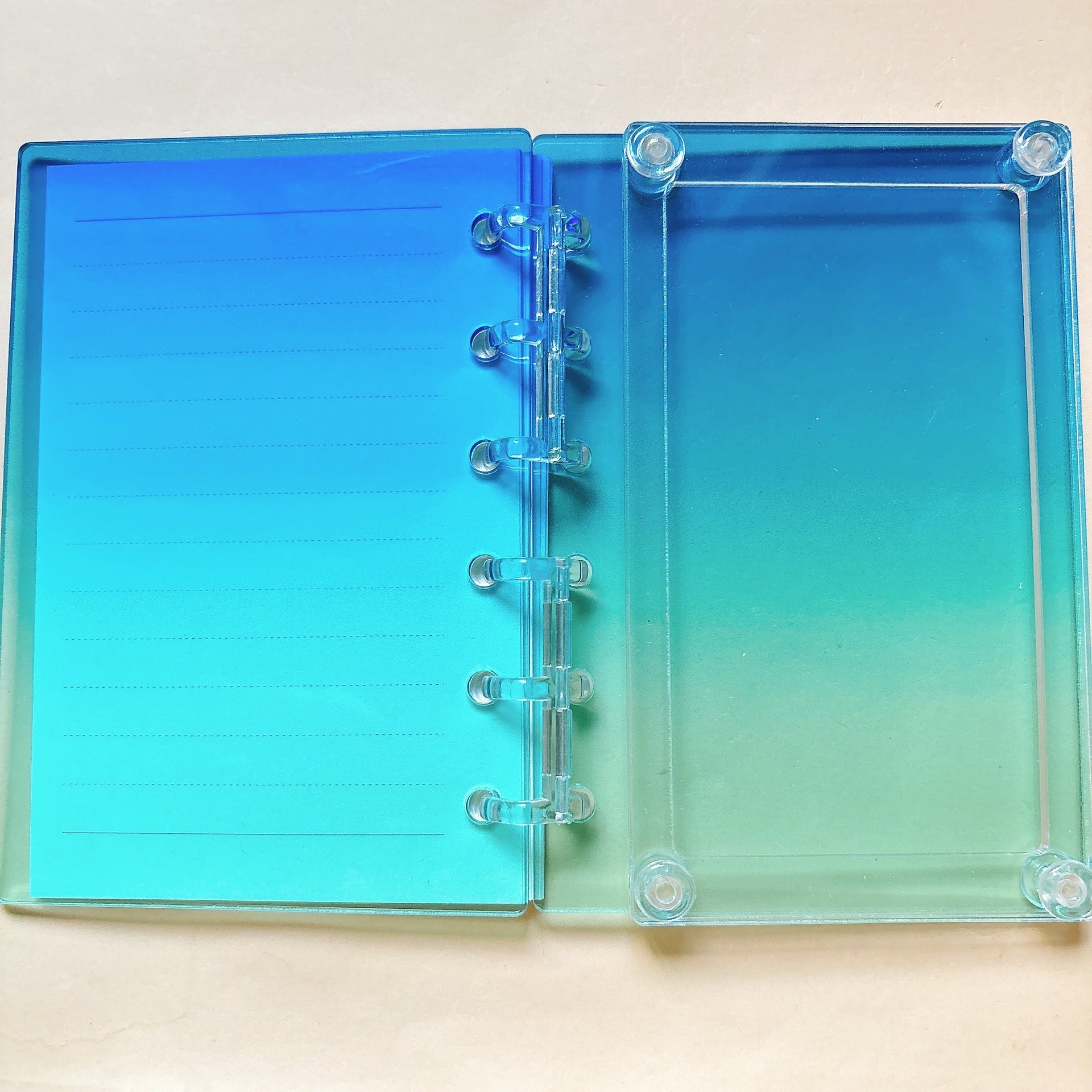Gradient Color "Shaker" Notebook — Best-Selling Acrylic Loose-Leaf Binder | Exquisite DIY Shaker Design (A7/A5 Sizes)