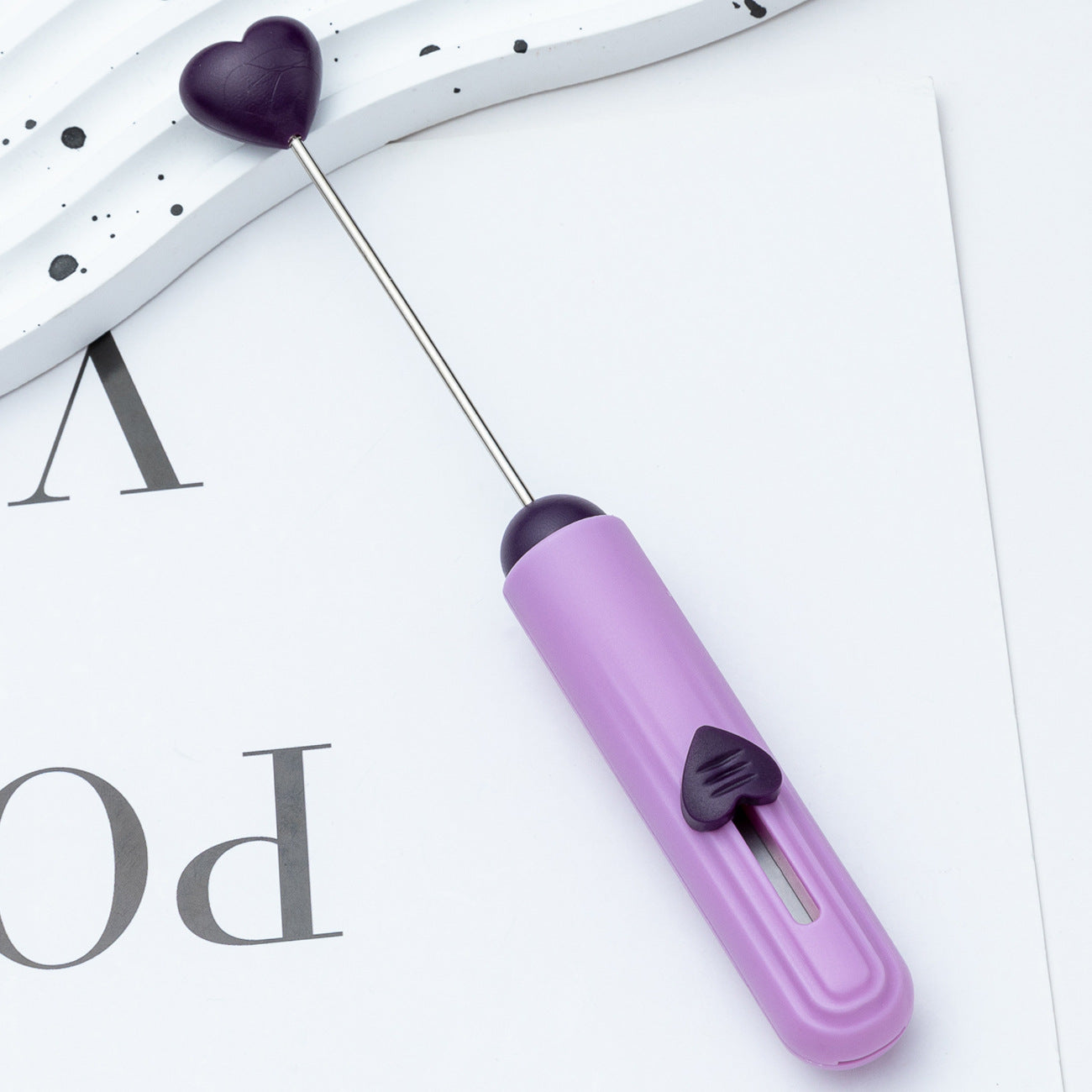 New DIY Beaded Utility Knife — Portable Package Opener, Paper Cutter, and Craft Knife — Cute Heart-Shaped Design (Ideal for Students & Office Use)