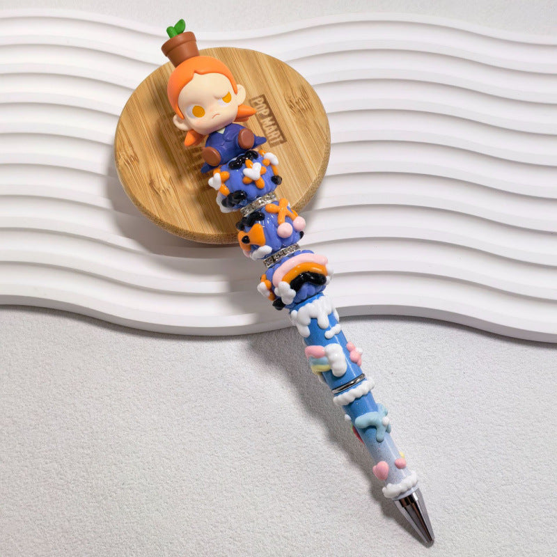 DIY Beaded Pen — Randomly Selected Handmade Ballpoint Pen with Hand-Painted Beads (Cute Style)
