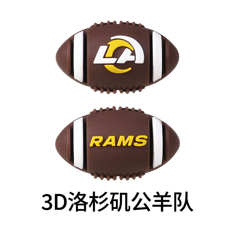 NFL Football 3D Silicone Beads – DIY Silicone Jewelry, Resin-Style Beads, Beading Accessories, American Football Loose Beads