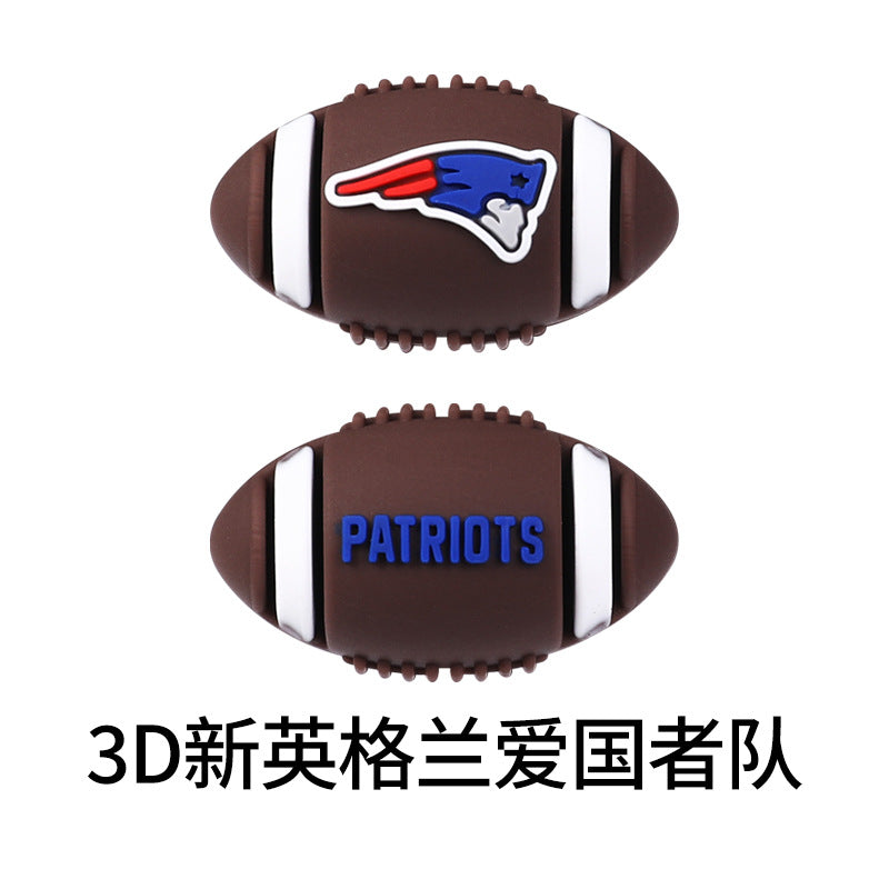 NFL Football 3D Silicone Beads – DIY Silicone Jewelry, Resin-Style Beads, Beading Accessories, American Football Loose Beads