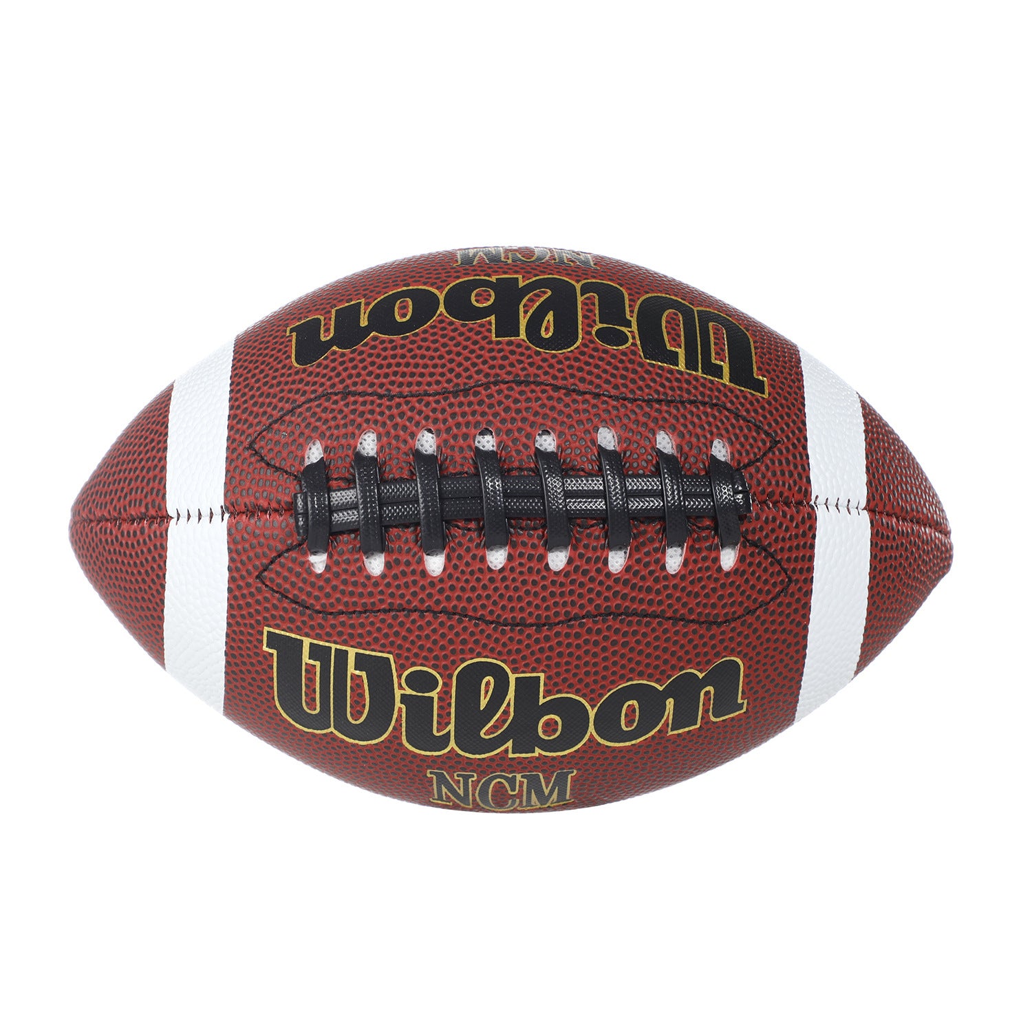 American Football — Non-slip, Wear-Resistant PU Ball for Training and Matches (Brown); Machine-Stitched; Suitable for Children, Teenagers, and Adults