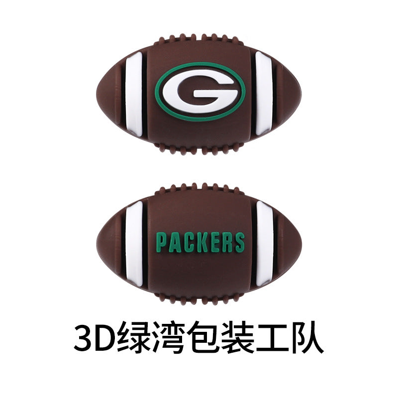 NFL Football 3D Silicone Beads – DIY Silicone Jewelry, Resin-Style Beads, Beading Accessories, American Football Loose Beads