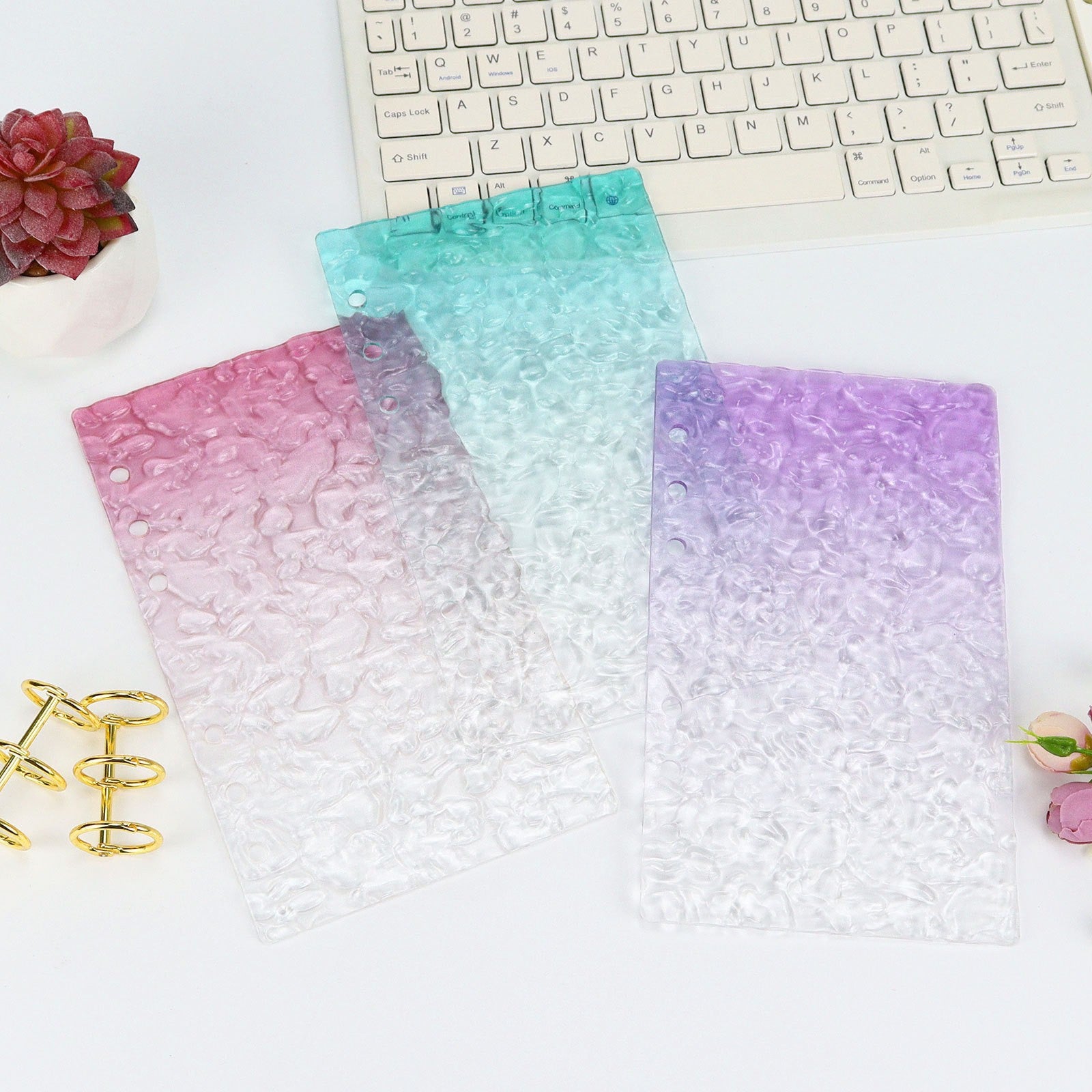 A6 Transparent Acrylic Loose-Leaf Notebook Cover — Student Planner, Notebook, and Coil Binder Refill