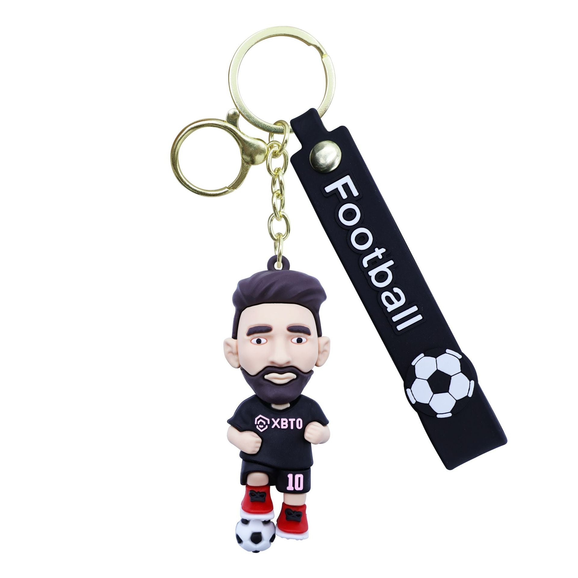 USA, Canada, & Mexico Star Player Keychain — Soft PVC Material Bag & Key Chain Charm — Cartoon-Style Hanging Ornament & Small Gift