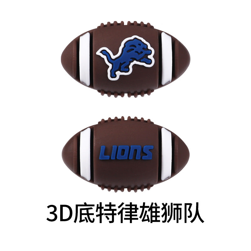 NFL Football 3D Silicone Beads – DIY Silicone Jewelry, Resin-Style Beads, Beading Accessories, American Football Loose Beads