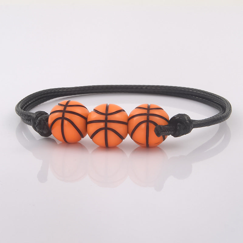 Woven Beaded Bracelets: Basketball, Soccer, and Football Styles