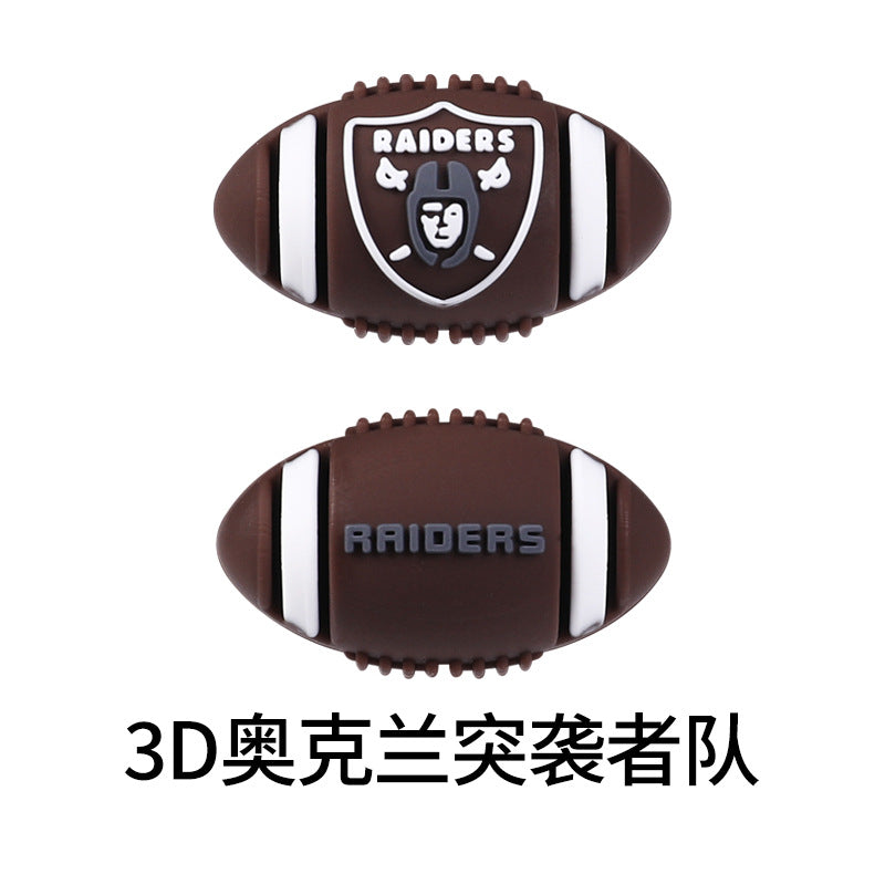 NFL Football 3D Silicone Beads – DIY Silicone Jewelry, Resin-Style Beads, Beading Accessories, American Football Loose Beads