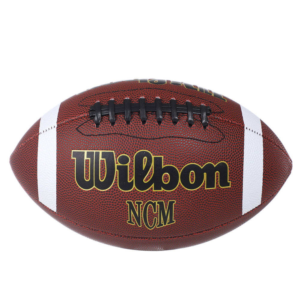 American Football — Non-slip, Wear-Resistant PU Ball for Training and Matches (Brown); Machine-Stitched; Suitable for Children, Teenagers, and Adults