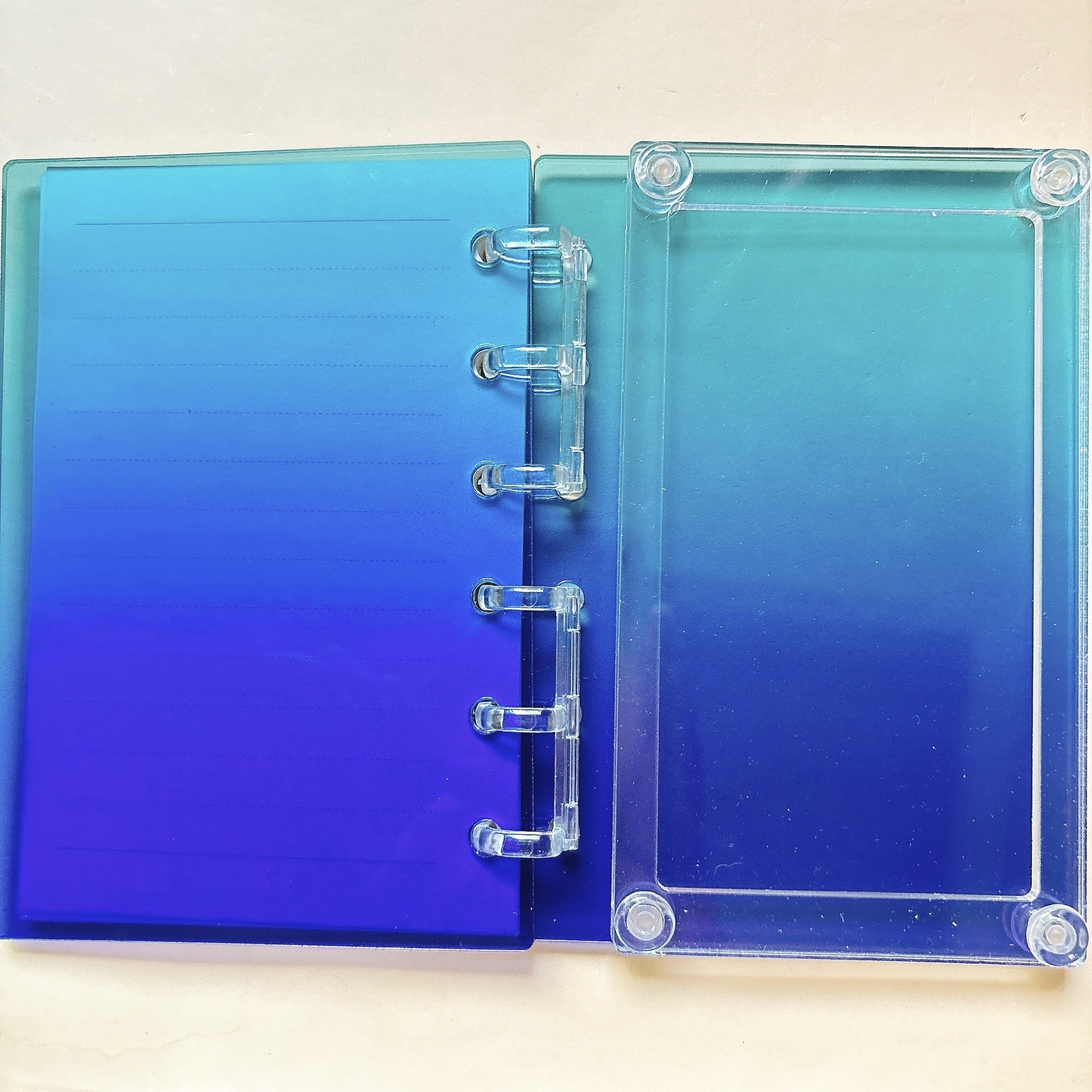 Gradient Color "Shaker" Notebook — Best-Selling Acrylic Loose-Leaf Binder | Exquisite DIY Shaker Design (A7/A5 Sizes)