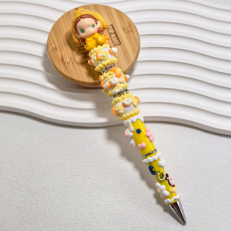 DIY Beaded Pen — Randomly Selected Handmade Ballpoint Pen with Hand-Painted Beads (Cute Style)