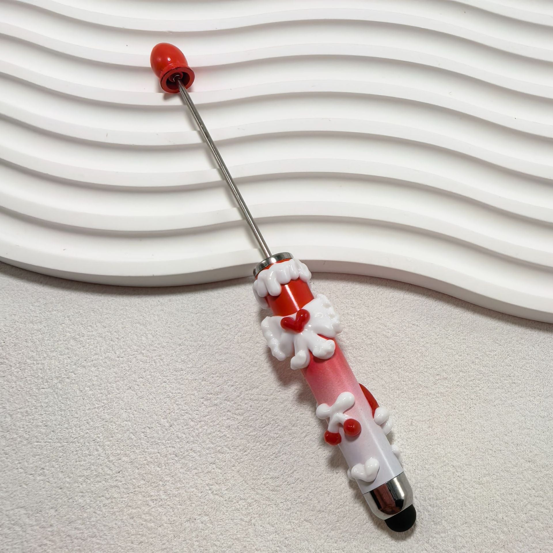 Bestselling Trendy Toy: Handmade DIY "Cute-Bit" Pen — Purely Handcrafted, Cream-Style, Hand-Painted, and Beaded Pen Barrel