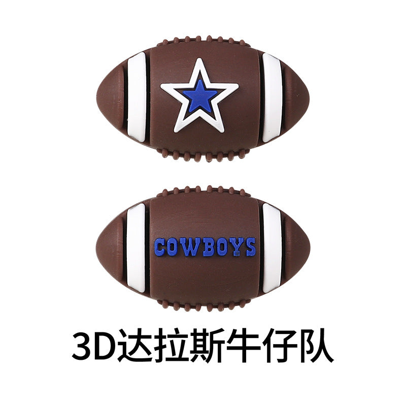 NFL Football 3D Silicone Beads – DIY Silicone Jewelry, Resin-Style Beads, Beading Accessories, American Football Loose Beads