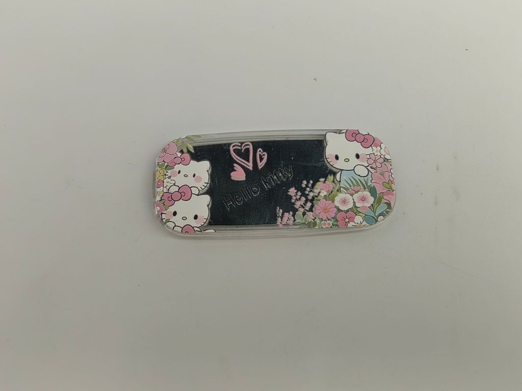 New Foldable Touch-up Mirror & Phone Stand — Cute Cartoon Puppy Design, Adhesive Backing, Dual Horizontal/Vertical Use, Stylish