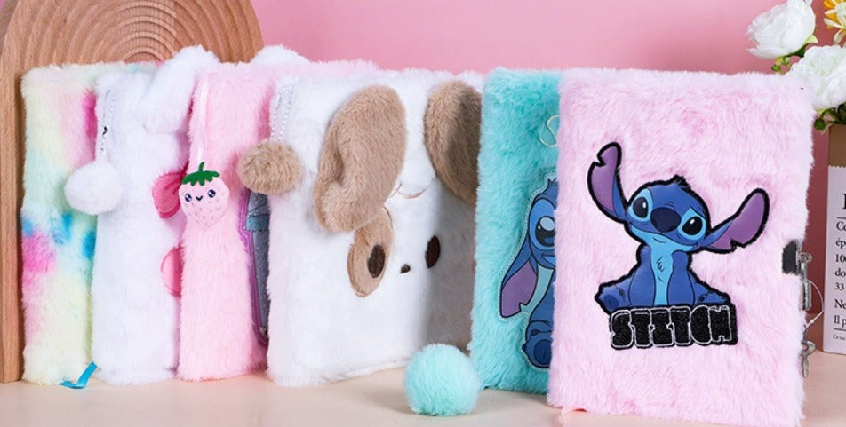 Customized student notebooks, creative and cute plush notebooks, cartoon and anime themed notebooks, wholesale.