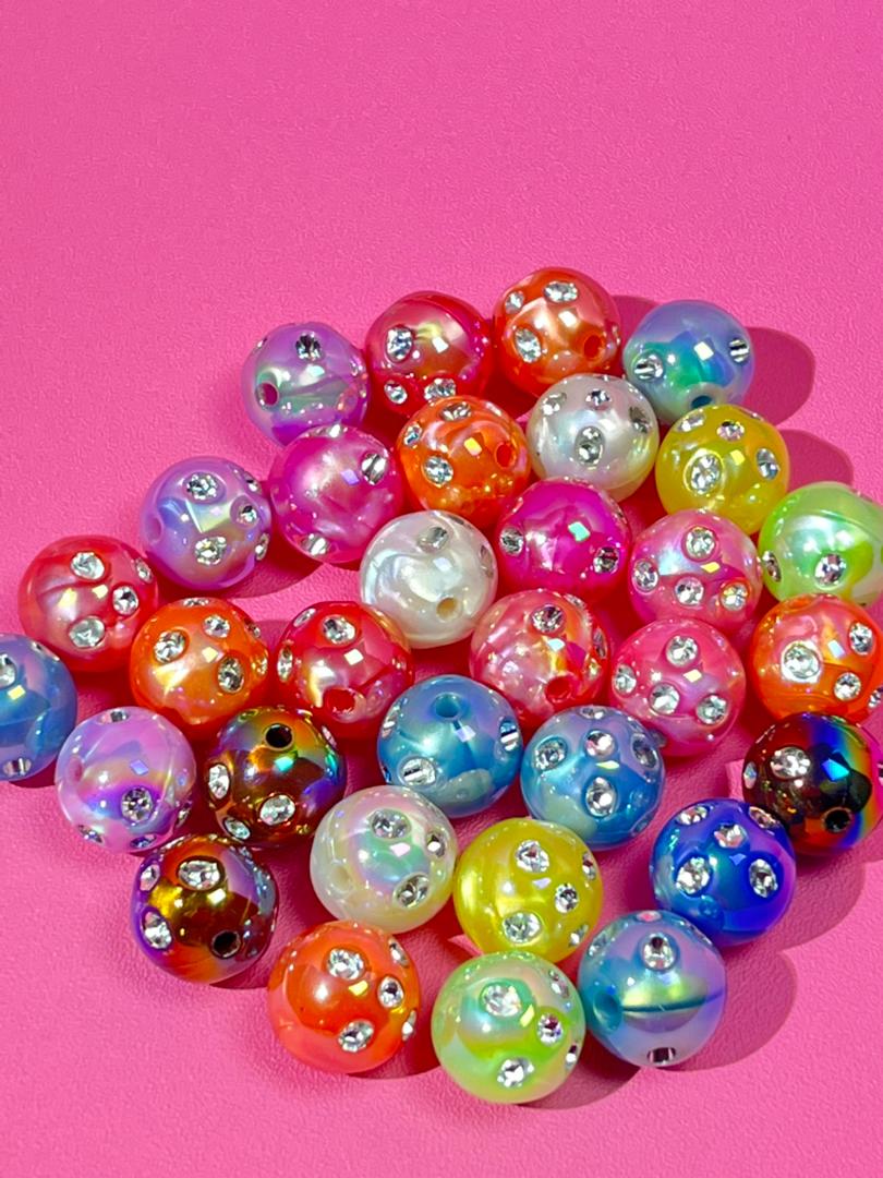 【C04】💝Pearl and diamond beaded bracelet （16mm）