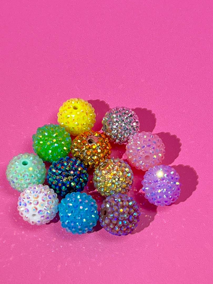 【D01】💝Colorful AB crystal ball beads （20mm）