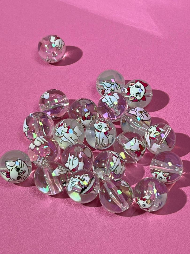 【D03】💝Transparent printed cartoon ballpoint pen（16mm）