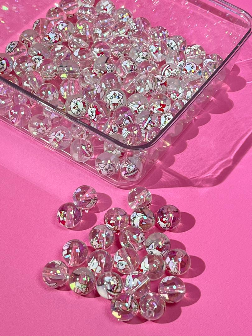 【D03】💝Transparent printed cartoon ballpoint pen（16mm）