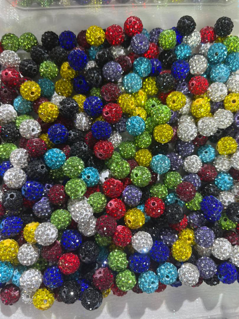 【i02】💝colorful rhinestone shinny beads