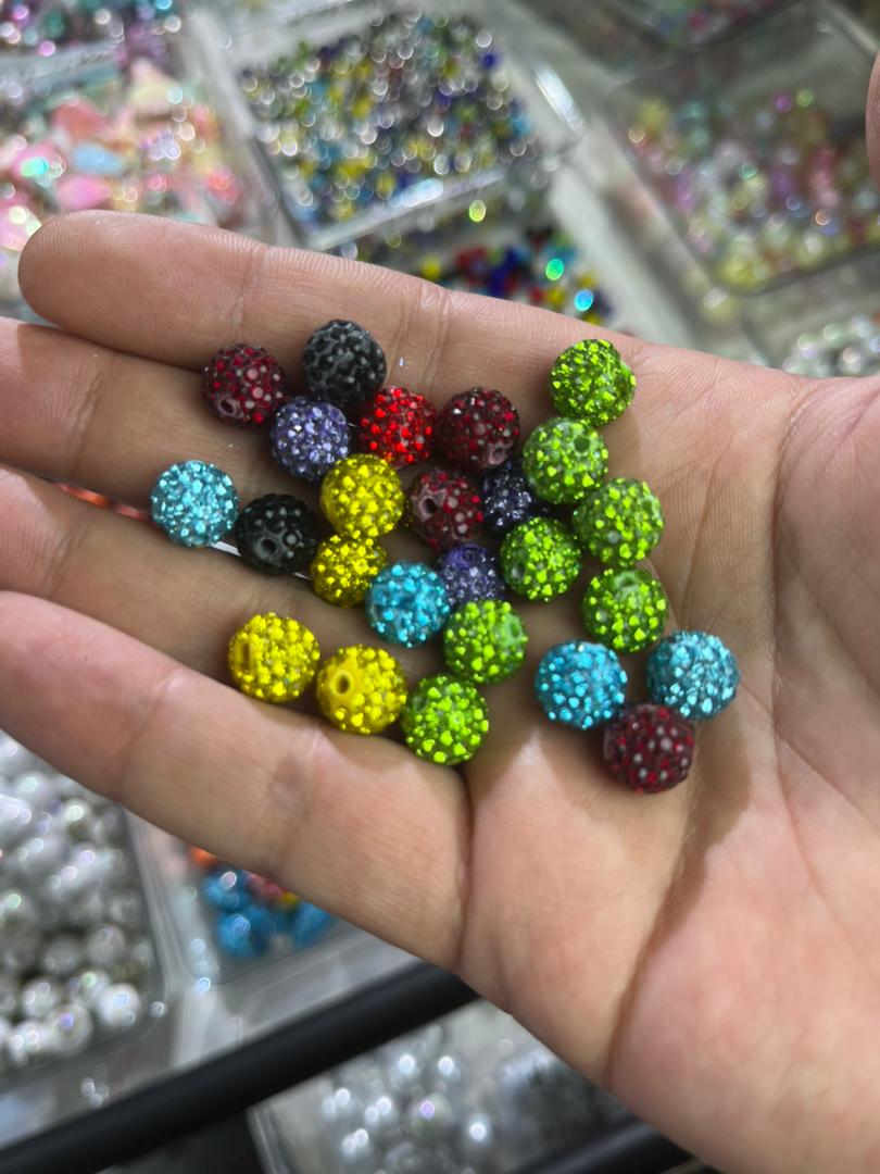 【i02】💝colorful rhinestone shinny beads